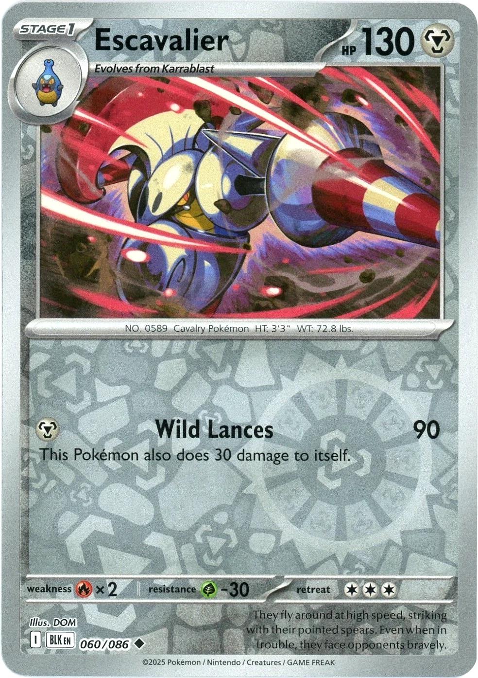 Black Bolt Escavalier [Reverse] Pokémon card